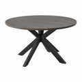 Round Marble Dining Table with Metal Base, 120cm