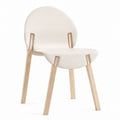 Modern Polypropylene Chair with Solid Oak Legs in White