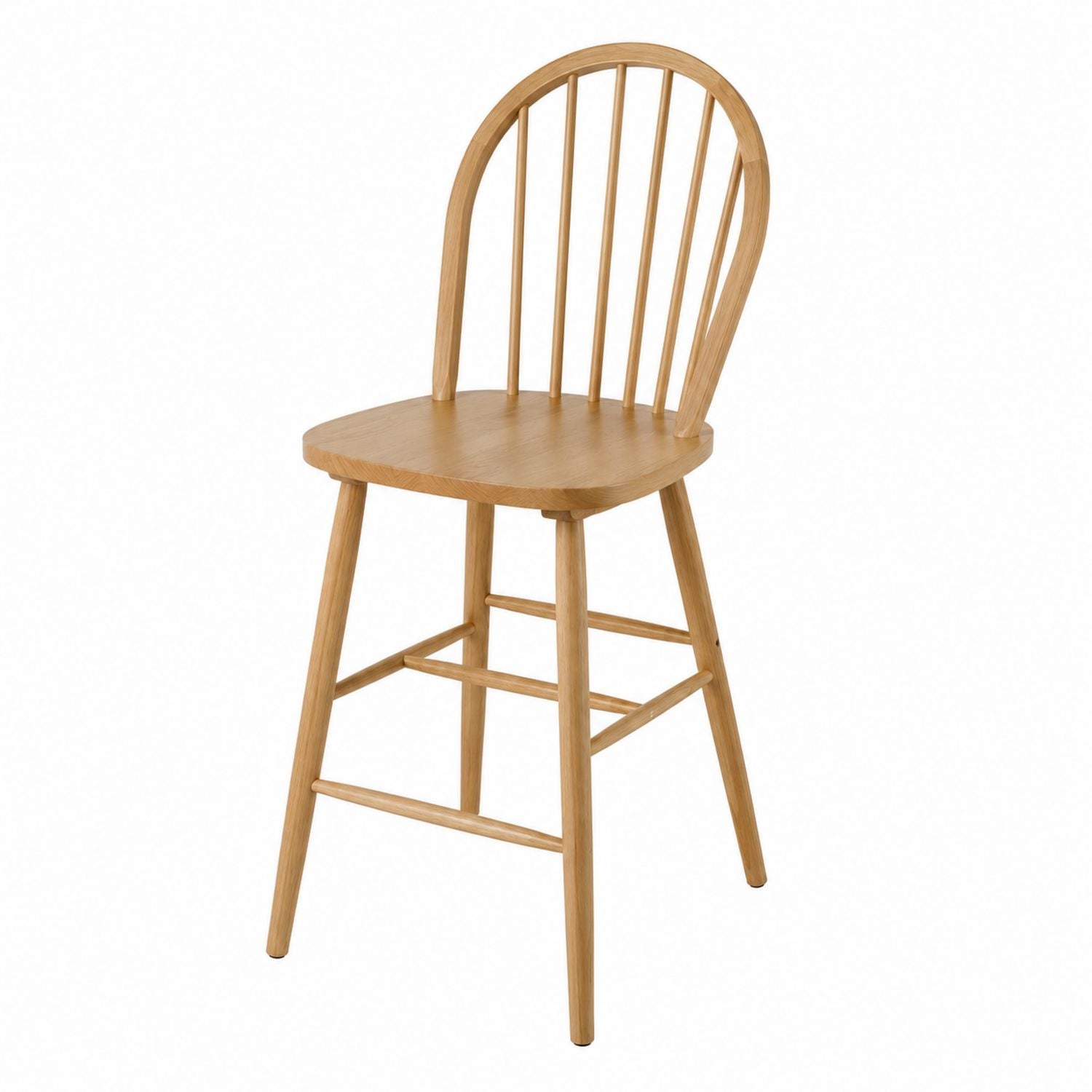 Wooden Bar Stool Oak Finish 105cm Height