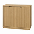 Oak Veneer Double Door Cabinet