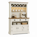 Wooden Sideboard Buffet with Storage Shelves and Wine Rack