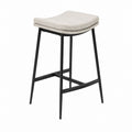 Polyester Upholstered Bar Stool with Steel Frame 76 cm