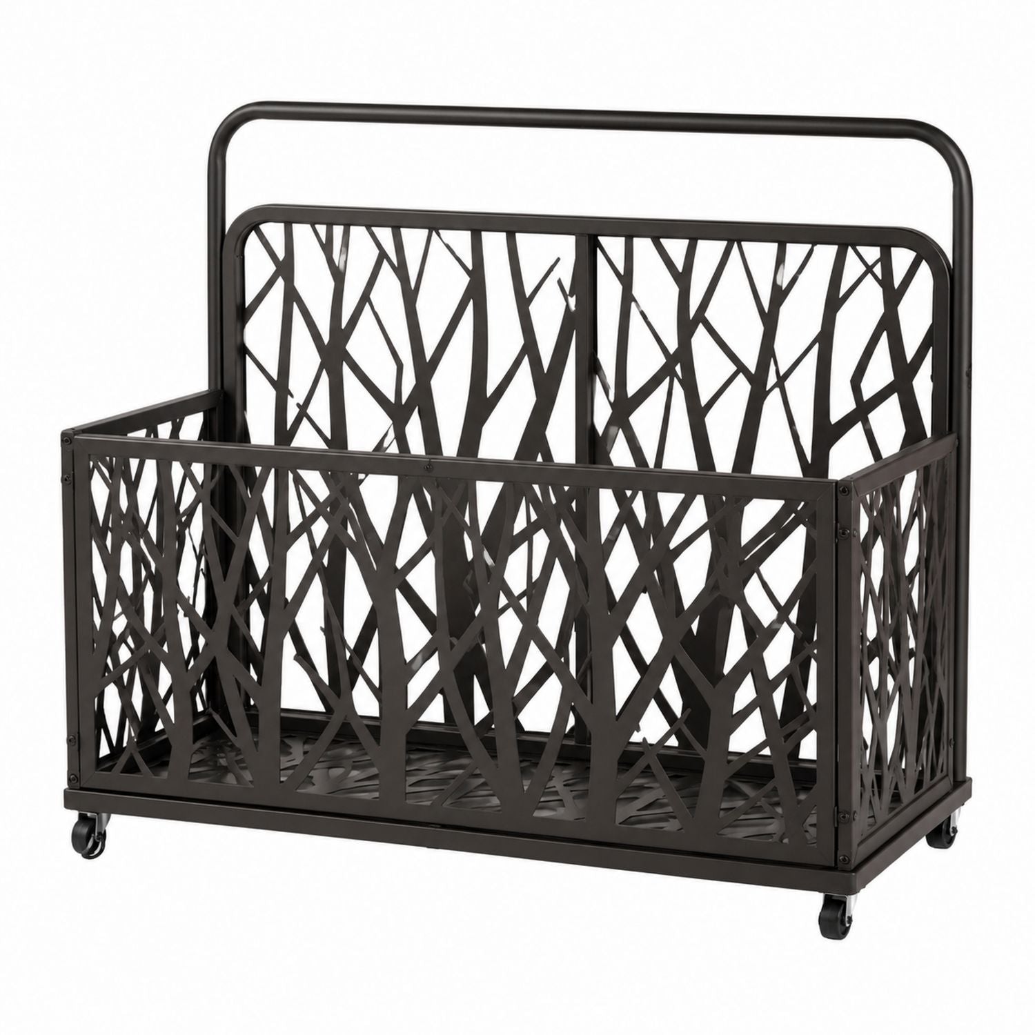 Metal Storage Box with Decorative Cutouts Black 60x30x40 cm