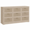 Wood Dresser with 9 Drawers 120cm x 40cm x 80cm