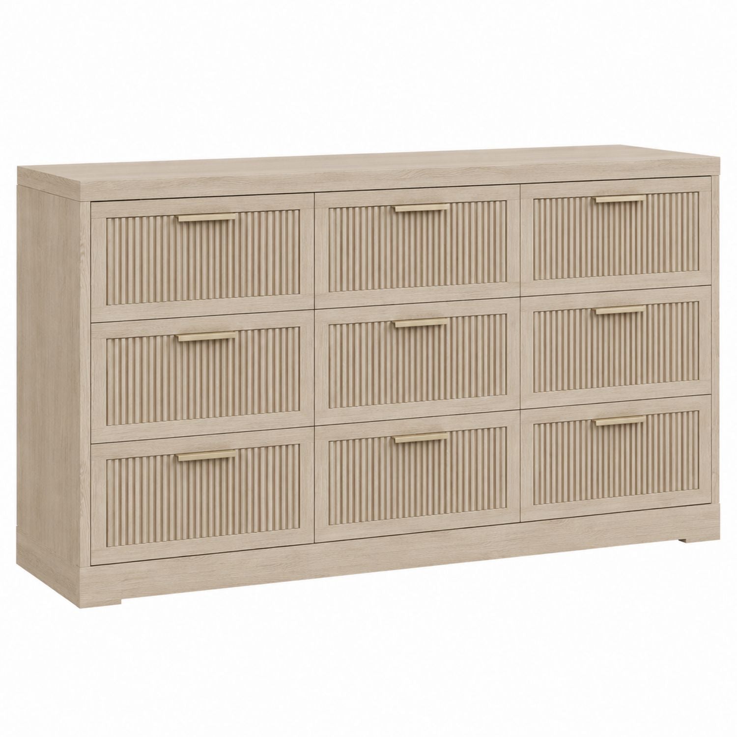 Wood Dresser with 9 Drawers 120cm x 40cm x 80cm