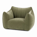 Olive Green Velvet Armchair